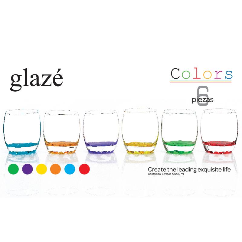 Juego de Vasos Colores 6 piezas